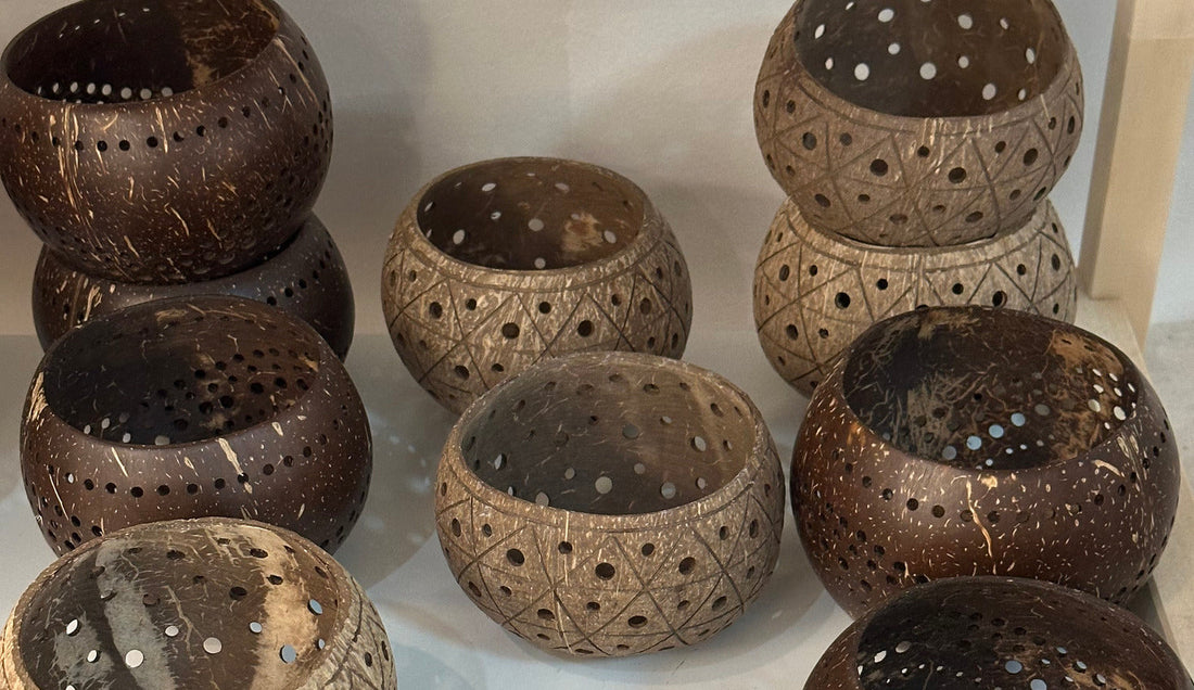 Eco-Friendly Coconut Shell Candle Holders for Sustainable Living